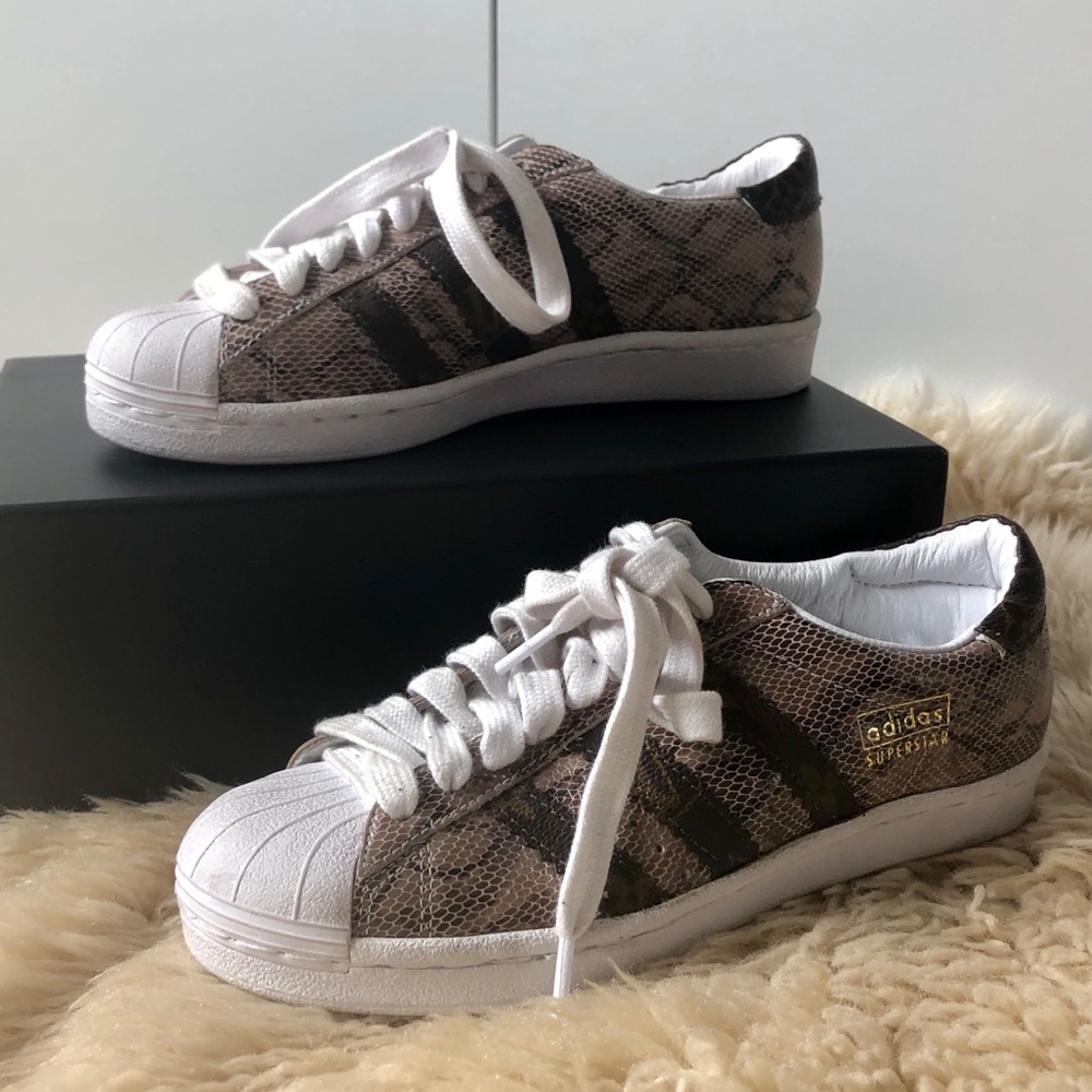 Louis Vuitton + python Adidas Superstar customs